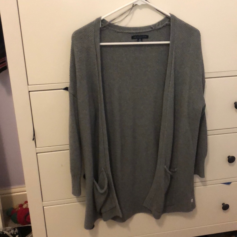 Grey cardigan!